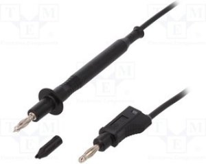 PJ4112F4-100-B, Измерительный провод, 60ВDC, 20А, с осевым гнездом 4мм, Дл: 1м PJ4112F4-100-B, Измерительный провод, 60ВDC, 20А, с осевым гнездом 4мм, Дл: 1м