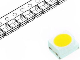 WW-WRA30TS-Q, Светодиод, SMD, 3528,PLCC2, белый теплый, 1400-1950мкд, 120°, 20мА WW-WRA30TS-Q, Светодиод, SMD, 3528,PLCC2, белый теплый, 1400-1950мкд, 120°, 20мА
