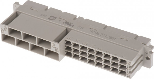 09062312881, Разъем: DIN 41612, Версия: тип МН, "папа", обжим, PIN: 31(7+24) 09062312881, Разъем: DIN 41612, Версия: тип МН, "папа", обжим, PIN: 31(7+24)