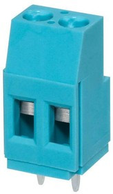 TB009-508-02BE, Fixed Terminal Blocks Terminal block, screw type, 5.08 , horizontal, 2 poles, CUI Blue, slotted screw, PCB mount