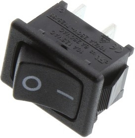 SRB22A2FBBNN, Rocker Switches SPST 10A BLK ON-OFF Symbols