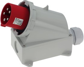 Настенная вилка 63A/400V/3P+N+E/IP67 CA361