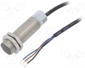 E57P-18SPN5-C2, Датчик: индуктивный; Конф.выхода: PNP / NO; 0-5мм; 10-48ВDC; М18