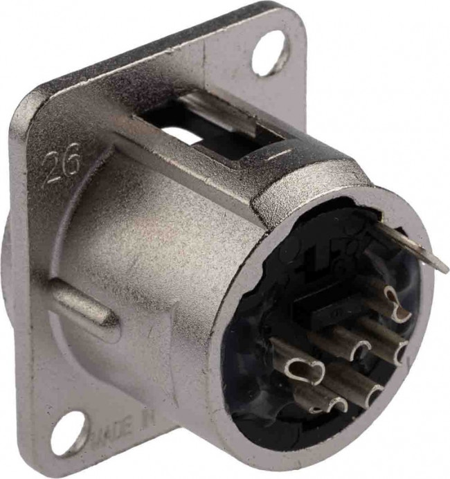 NC6MD-L-1, XLR Connectors 6 PIN MALE XRL
