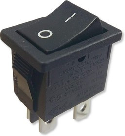 MP004686, Клавишный переключатель, Вкл.-Выкл., DPST-NO, Без Подсветки, Панель, Черный