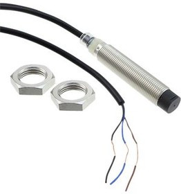 E2BM12LN08WPB12MOMI, Inductive Sensor PNP, Make Contact (NO) 800Hz 30V 10mA 8mm IP67 Cable, 2 m E2B