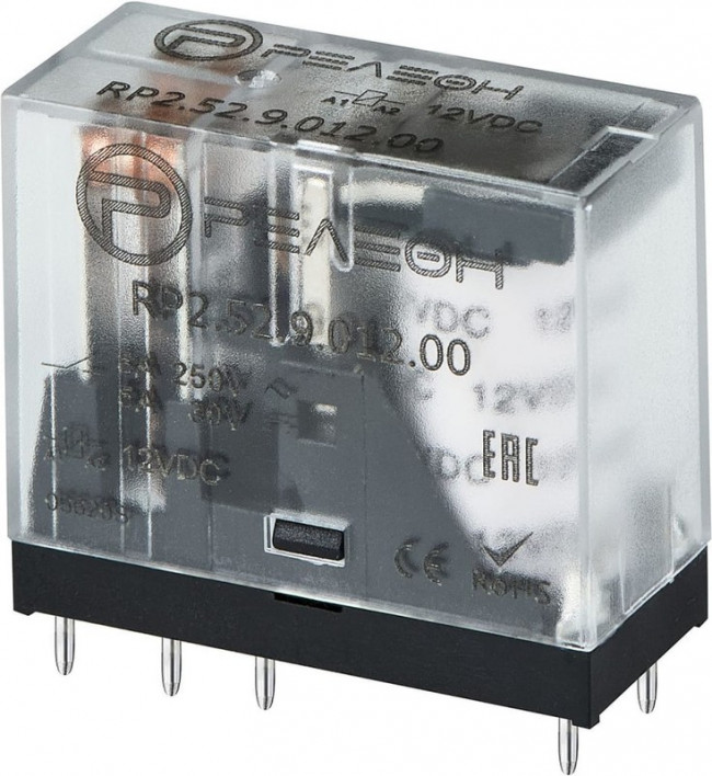 RP2.52.9.024.00, Реле 2 пер. 24VDC, 5A/ 250VAC RP2.52.9.024.00, Реле 2 пер. 24VDC, 5A/ 250VAC