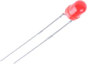 TLHK46Q1R2, 2.6 V Red LED 3mm Through Hole, TLHK46Q1R2