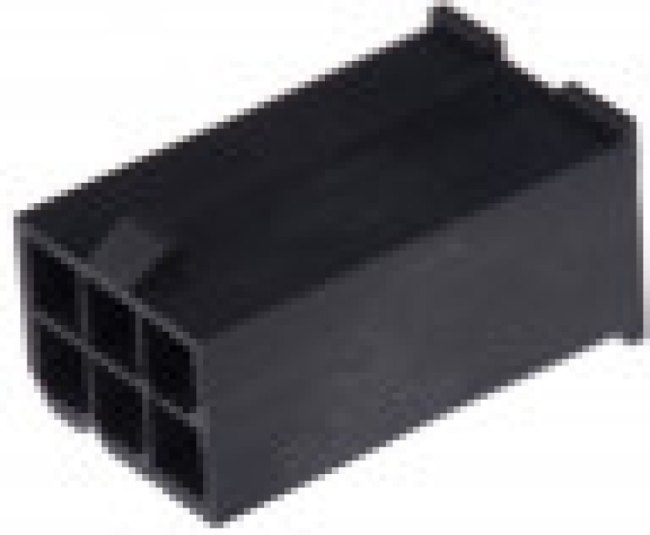 46999-0277, Mini-Fit Jr Male Connector Housing, 4.2mm Pitch, 6 Way, 2 Row