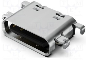 USB4520-03-0-A, Разъем USB, USB Типа C, USB 2.0, Гнездо, 16 вывод(-ов)