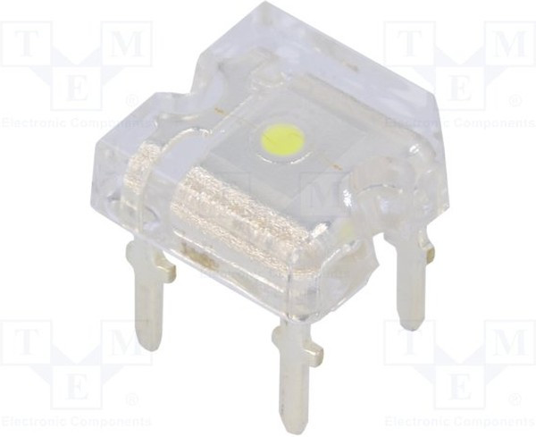 OSW54LZ3K1D, LED Super Flux; 7.62x7.62mm; white cold; 1350?1900mcd; 180°; 30mA