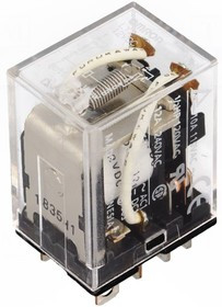 LY2-12DC, Реле электромагнитное, DPDT, Uобмотки 12ВDC, 10A/110ВAC, 10А