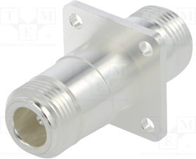 N-PA-40, Соединитель, гнездо N x2, 50Ом, фланец (4 отверстия), на панель