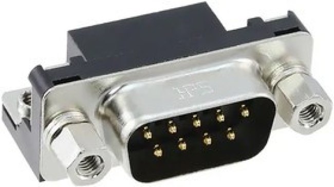 RDED-9P-LNA(55), RD*D 9 Way Right Angle Through Hole D-sub Connector Plug, 2.74mm Pitch