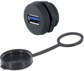 1310-1017-01, Panel Contact, USB-A 3.0 Receptacle, Straight, 9 Poles