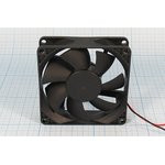 Вентилятор 80x80x25, напряжение 12В, ток 0,14А, выводы 2L, подшипник скольжения, RQD8025MS