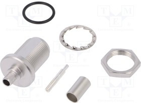 J01021B0180, Гнездо, N, "мама", прямой, обжим, на панель, тефлон, посеребренные