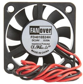 Вентилятор осевой, 40х40х10мм 24В FD4010S24H DC, подшипник скольжения