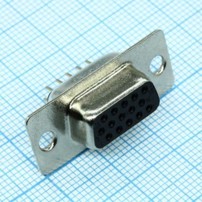 DS1077-15FB8NSS, (DHB-15F), Разъем вилка 15контактов х 3 ряда на плату