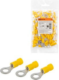 Наконечник кольцевой изолированный НКИ с легким вводом проводника 6,0-6 (100 шт.) TDM Наконечник кольцевой изолированный НКИ с легким вводом проводника 6,0-6 (100 шт.) TDM