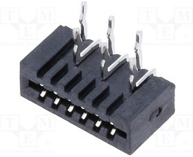 DS1020-15-6VBT1-R, Разъем: FFC (FPC); угловой 90°; PIN: 6; NON-ZIF; THT; луженые; 30мОм