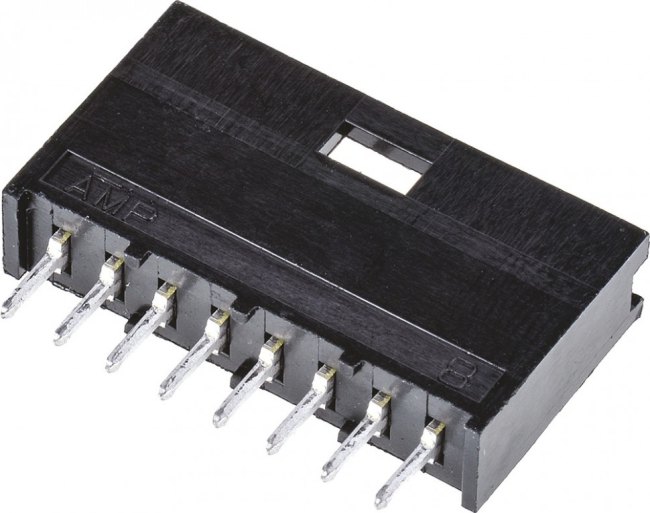 280373-1, Conn Shrouded Header HDR 8 POS 2.54mm Solder ST Thru-Hole Box