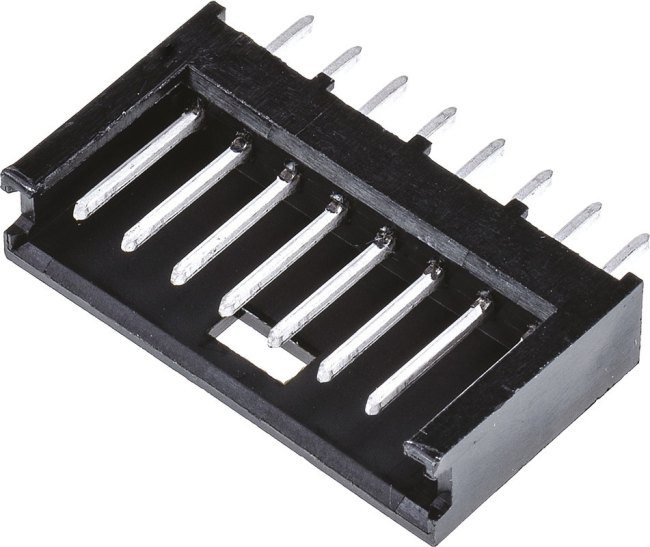 280373-1, Conn Shrouded Header HDR 8 POS 2.54mm Solder ST Thru-Hole Box