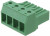 PC4/4ST7.62, Разъемный клеммник, 7,62мм, Кол-во полюс: 4, прямой, вилка, "мама"