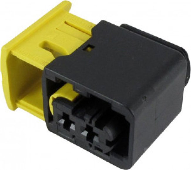 Socket, unequipped, 2 pole, straight, 1 row, black, 1-1418483-1