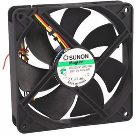 MEC0251V1-000U-G99, Вентилятор осевой, 12В DC, 120x120x25мм, подшипник Vapo, 183,83куб.м/ч, 44,5дБА