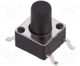 1301.9318, Tactile Switches 6X6 SHORT TRAVEL SWITCH 8.0MM