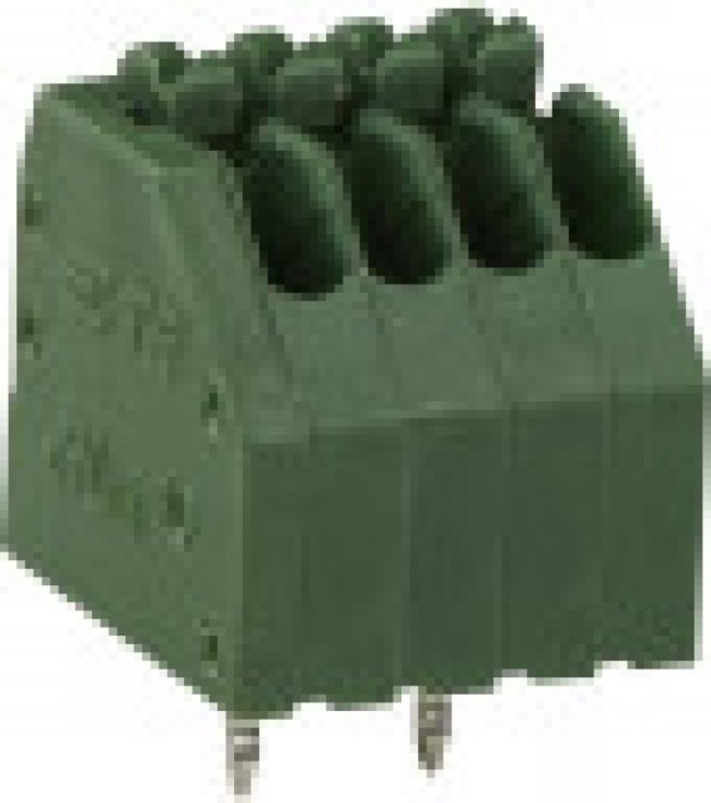 1-2834021-4, PCB Terminal Block, 4-Contact, 2.5mm Pitch, Through Hole Mount, 1-Row, Solder Termination