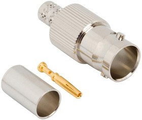 112973, Conn BNC 0Hz to 4GHz 75Ohm Crimp ST Cable Mount F Gold Bag