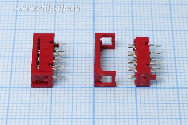 Разъем (Micro Match) MM- 8FDC вилка, шаг P1.27, контакты 8P, на плату/на шлейф, MM- 8FDC