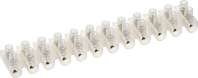 Колодка клеммная ЗВИ-10 2.5-6кв.мм 12 пар ПВХ полиэтилен IEK UZV3-010-06