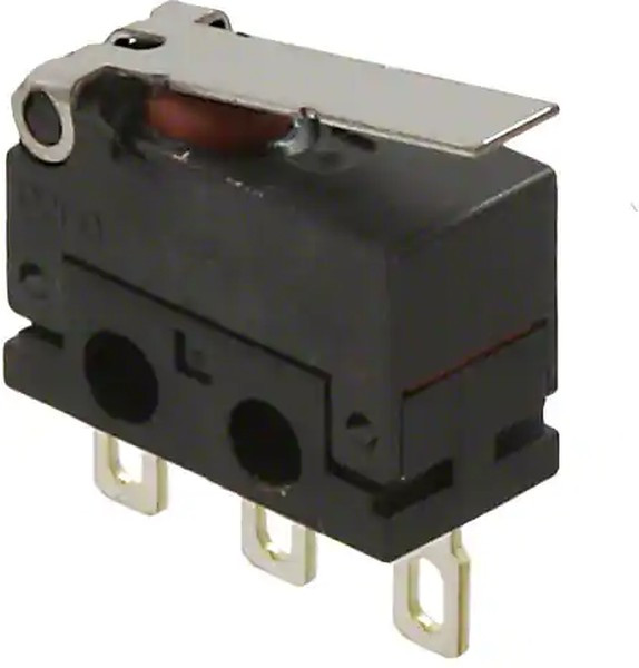 D2FD-2L1-1H, Микропереключатель, Ультра Субминиатюрный, Петлевой Рычаг, SPDT, Пайка, 2 А, 30 В DC