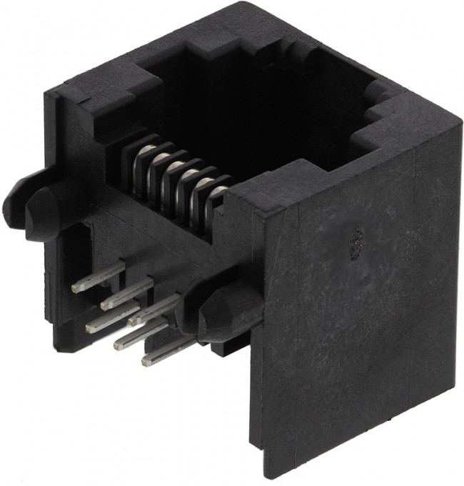 43860-0002, Modular Jack, 6P6C, CAT3, Through Hole