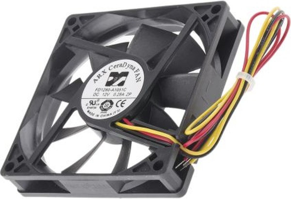 FD1280-A1051C3AL, CeraDyna Series Axial Fan, 12 V dc, DC Operation, 61m³/h, 2.52W, 210mA Max, 80 x 80 x 15mm
