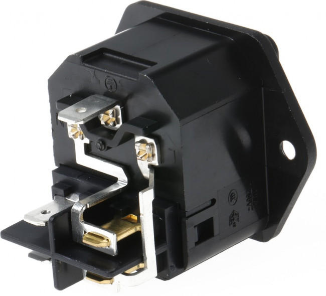 DC11.0001.001, AC Power Entry Modules Screw-on 2-pole 10A Non-illuminated