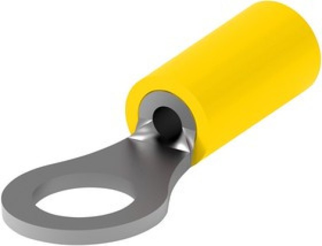 2-320630-2, TERMINAL, RING TONGUE, #10, YEL, 14AWG