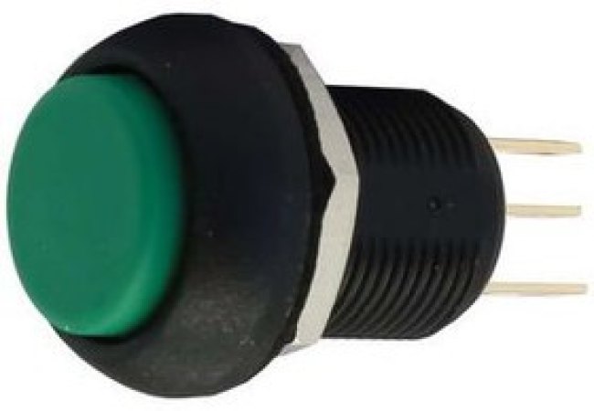 IMP7Z432, Pushbutton Switch Momentary Function 1NO + 1NC Panel Mount Black / Green
