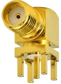CSMAJ038, RF Connectors / Coaxial Connectors PCB Mounted SMA (F) Jack Right Angle