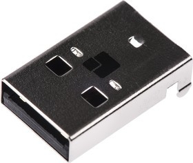 2410-08, Вилка, USB A, на PCB, THT, PIN: 4, угловой 90°, USB 2.0