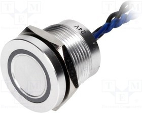 PS193P10Y01B24VT, Переключатель: пьезоэлектрический, Пол: 2, SPST-NO, 0,2A/24ВAC