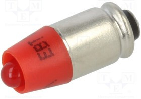 1512535UR3, Индикат.лампа: LED; S5,7s,T1-3/4; красный; пластик; 24ВAC; 24ВDC