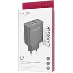 Блок питания (сетевой адаптер) VIXION L7 2xUSB, 2.1A (черный)