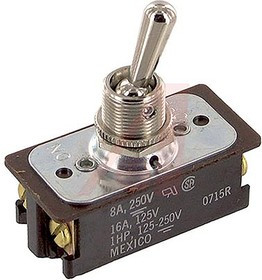 DK284-73, Toggle Switch, Panel Mount, On-Off, DPST, Screw Terminal, 250V