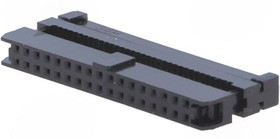 T826134A201CEU, Вилка, IDC, "мама", PIN: 34, с зажимом шлейфа, IDC, на шлейф, 1мм