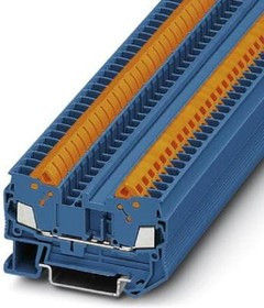 Through terminal block, quick connection, 0.5-2.5 mm², 2 pole, 24 A, 8 kV, blue, 3206429 Through terminal block, quick connection, 0.5-2.5 mm², 2 pole, 24 A, 8 kV, blue, 3206429