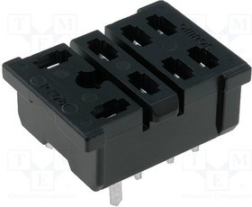 PT08-0, Панелька, PIN: 8, 15А, 250ВAC, H: 12мм, W: 22мм, PCB, Серия: LY2